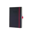 Sigel CO662 jegyzetfüzet, exkluzív, a5, kockás, 97lap, keményfedeles, fekete-piros
