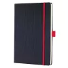 Sigel CO662 jegyzetfüzet, exkluzív, a5, kockás, 97lap, keményfedeles, fekete-piros
