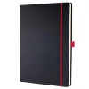 Sigel CO660 jegyzetfüzet, exkluzív, a4, kockás, 97lap, keményfedeles, fekete-piros