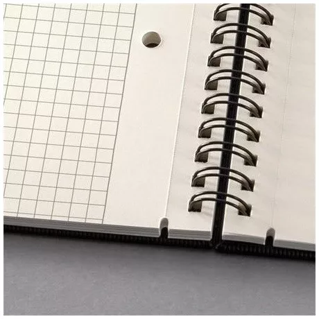 Sigel CO822 spirálfüzet, exkluzív, a5, kockás, 80lap, keményfedeles, fekete