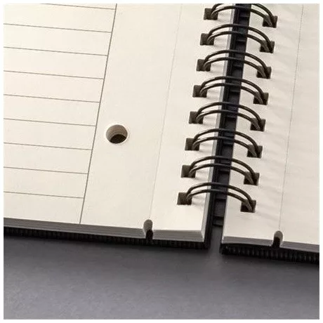 Sigel CO821 spirálfüzet, exkluzív, a4, vonalas, 80lap, keményfedeles, fekete