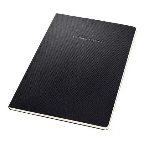 Sigel CO801 füzet, exkluzív, a4, vonalas, 60lap, keményfedeles, fekete