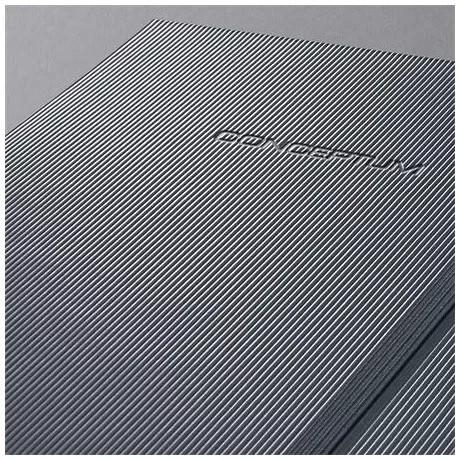 Sigel CO658 jegyzetfüzet, exkluzív, a5, kockás, 97lap, keményfedeles, sötétszürke