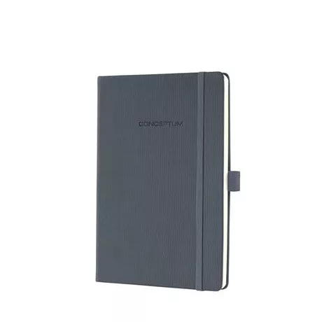 Sigel CO658 jegyzetfüzet, exkluzív, a5, kockás, 97lap, keményfedeles, sötétszürke