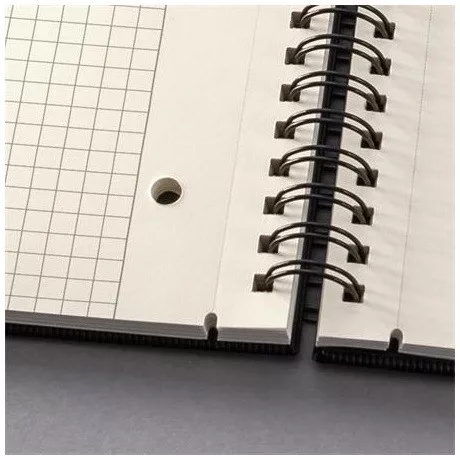 Sigel CO820 spirálfüzet, exkluzív, a4, kockás, 80lap, keményfedeles, fekete