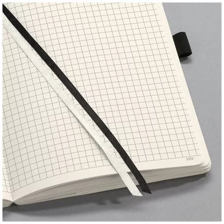 Sigel CO320 jegyzetfüzet, exkluzív, a5, kockás, 97lap, puhafedeles, fekete