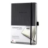 Sigel CO122 jegyzetfüzet, exkluzív, a5, vonalas, 97lap, keményfedeles, fekete