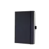 Sigel CO122 jegyzetfüzet, exkluzív, a5, vonalas, 97lap, keményfedeles, fekete