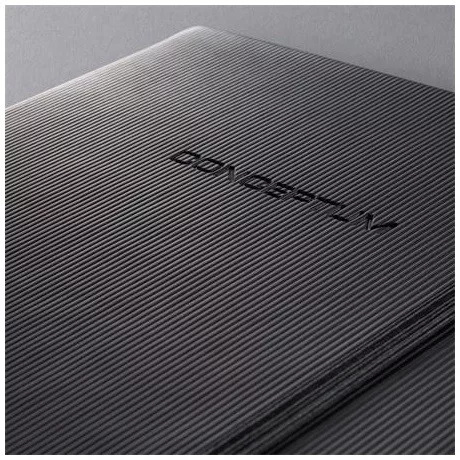 Sigel CO121 jegyzetfüzet, exkluzív, a5, kockás, 97lap, keményfedeles, fekete