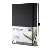 Sigel CO111 jegyzetfüzet, exkluzív, a4, kockás, 97lap, keményfedeles, fekete