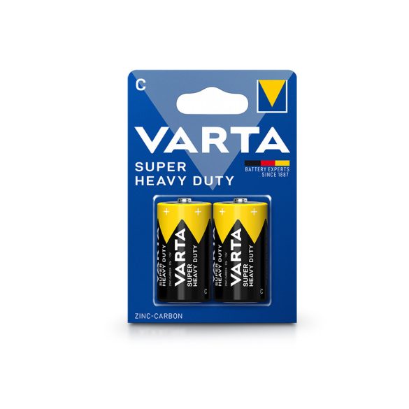 VARTA Super Heavy Duty Zinc-Carbon C/R14 baby elem - 2 db/csomag