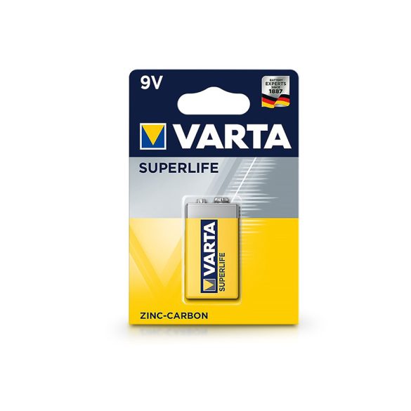 VARTA Superlife Zinc-Carbon 6F22 / 9V elem - 1 db/csomag
