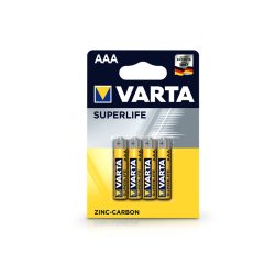 VARTA Superlife Zinc-Carbon AAA ceruza elem - 4 db/csomag