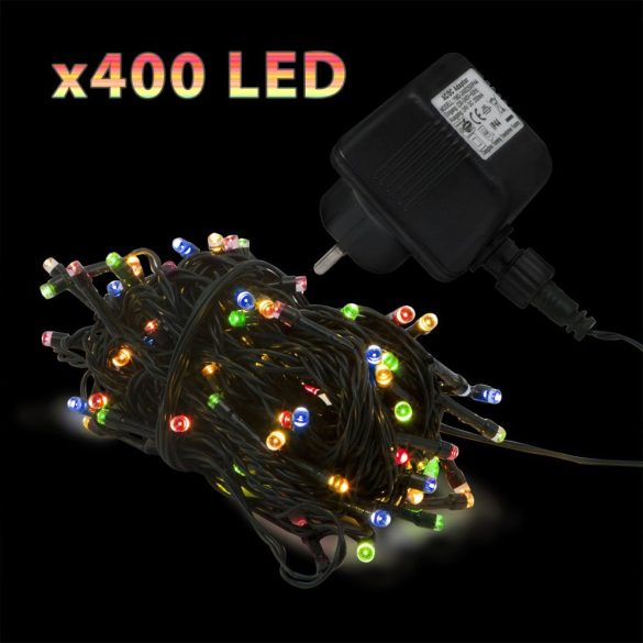 400 LED-es szines égősor (55219)
