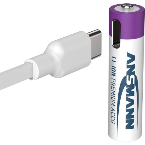 ANSMANN Li-Ion AAA akkumulátor 500mAh USB-C 4db/csomag