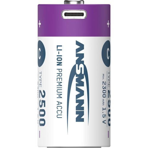 ANSMANN Li-ion baby akkumulátor 2500mAh USB-C 2db/csomag