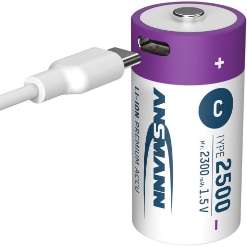 ANSMANN Li-ion baby akkumulátor 2500mAh USB-C 2db/csomag