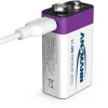 ANSMANN Li-ion 9V akkumulátor 400mAh USB-C 1db/csomag