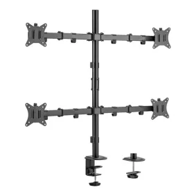   Equip Monitor Asztali konzol - 650159 (13"-27", 4 monitor, dönthető, forgatható, állítható magasság, Max.:4x9kg, fekete)
