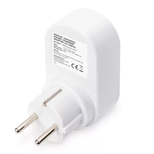 DIGITUS DA-70617 Univerzális 2 port USB Type-A 1x schuko töltőadapter