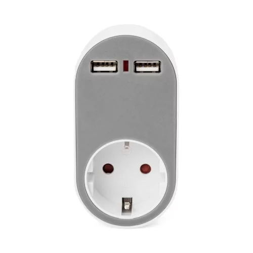 DIGITUS DA-70617 Univerzális 2 port USB Type-A 1x schuko töltőadapter