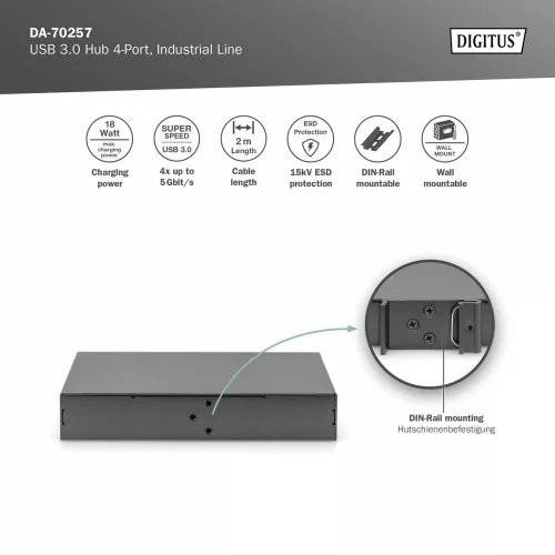 Digitus DA-70257 USB 3.0 Hub 4-Port