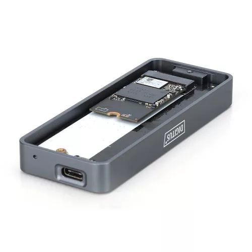 Digitus USB M.2 hard disk enclosure SSD external NVMe 20Gbps USB 3.2 Gen2x2 aluminum