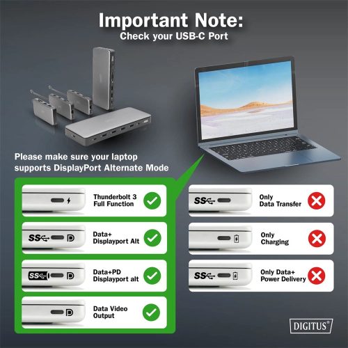 Digitus USB-C docking station 8-port