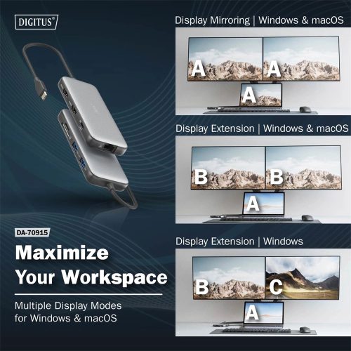 Digitus USB-C docking station 8-port