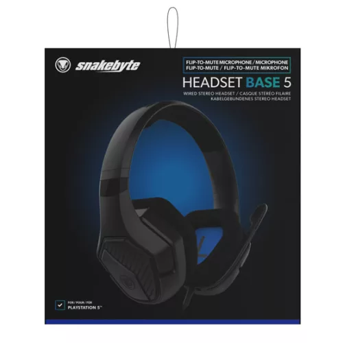 Snakebyte PS5 HeadSet Base 5 - fekete