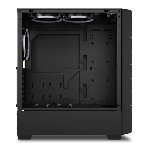 Sharkoon Számítógépház - RGB HEX (fekete; alsó táp; ATX,mATX; mITX; 6x120mm RGB LED; 2xUSB3.0 + 2xType-C Gen 2; I/O)