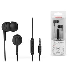   Thomson univerzális sztereó felvevős fülhallgató - 3,5 mm jack - Thomson EAR3005BK In-Ear Earphones - fekete