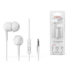   Thomson univerzális sztereó felvevős fülhallgató - 3,5 mm jack - Thomson EAR3005W In-Ear Earphones - fehér