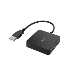 Hama USB 2.0 HUB 1:4 V2 - fekete (00200121)