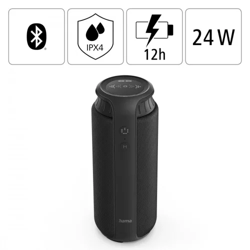 HAMA BLUETOOTH HANGSZÓRÓ "PIPE 2.0", 24W, FEKETE