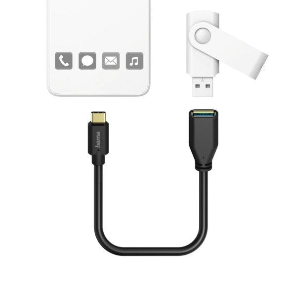 Hama FIC USB Type-C OTG adapter 15cm (201605)