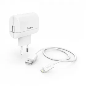   Hama Fic hálózati töltő szett + Lightning USB adatkábel 2,4A 12W (201619)