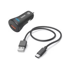   Hama autós töltő USB-A 3A QC 19.5W + 1.5m USB-C kábel (00201615)