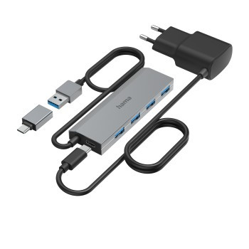 Hama USB 3.2 Gen1 HUB 4 port + 1 Type-C 5Gb/s OTG