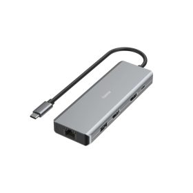   Hama 9in1 USB-C dokkoló adapter (4x USB-A, 2x HDMI, LAN, USB-C PD) (00200142)