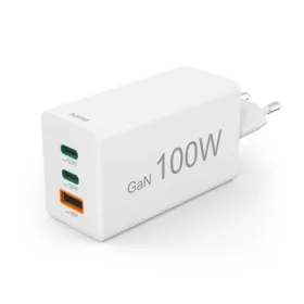   Hama hálózati gyorstöltő USB-C / USB-A GaN PD/QC 100W - fehér (00201997)