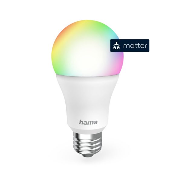 Hama okos WiFis LED izzó E27 RGBW 9W Matter (176640)