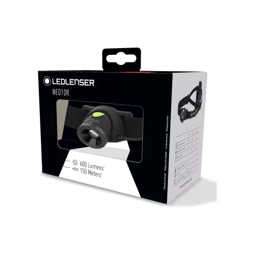 LEDLENSER NEO10R 600lm tölthető futó-túra fejlámpa - 18650 Li-ion akku-fekete
