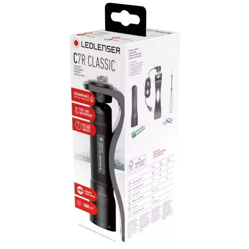 LEDLENSER C7R Classic tölthető LED lámpa, 1xXtrem LED, 1X18650 akkuval 1000lm