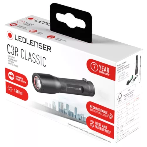 LEDLENSER C3R Classic LED lámpa tölthető 1xPower fehér LED, 1x10440 akkuval, 140lm