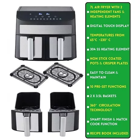 Kochwerk 12549 forrólevegős sütő 2 x 3.5 l