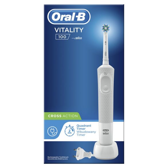 Oral-B D100 Vitality fehér CrossAction fogkefe