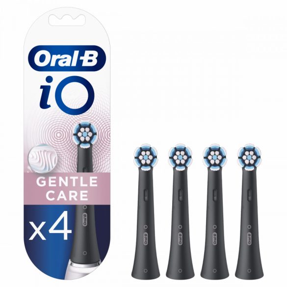 Oral-B iO fogkefefej Gentle Care Black 4db
