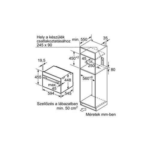 Bosch CFA634GS1 mikrohullámú sütő beépíthető