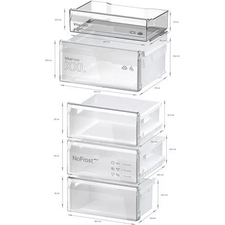 Bosch KGN392ICF hűtő alulfagyasztós